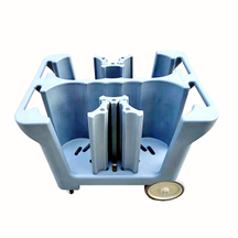 Stainless Steel Plastic Catering Kitchen Round Tube Dish Collection Cleaning Serving Trolley Waste Collecting Cart