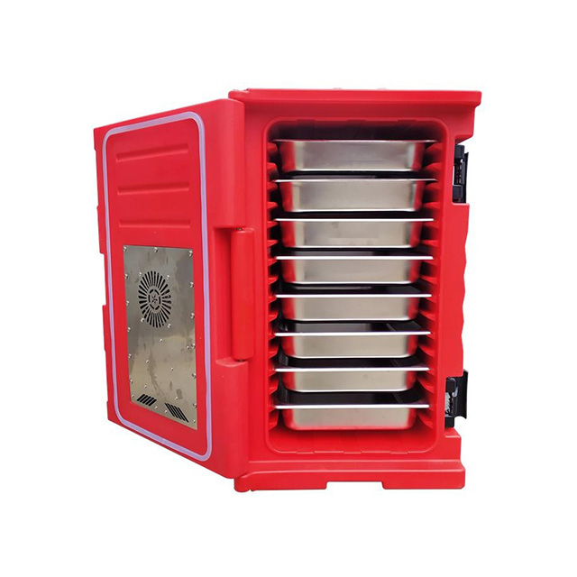 Plastic Type Insulated Food Box with Metal Clip And Nylon Wheels